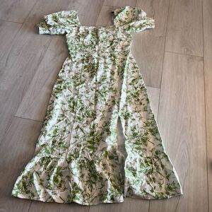 GREYLIN TRIANA ECOVERA LINEN MIDI DRESS size S